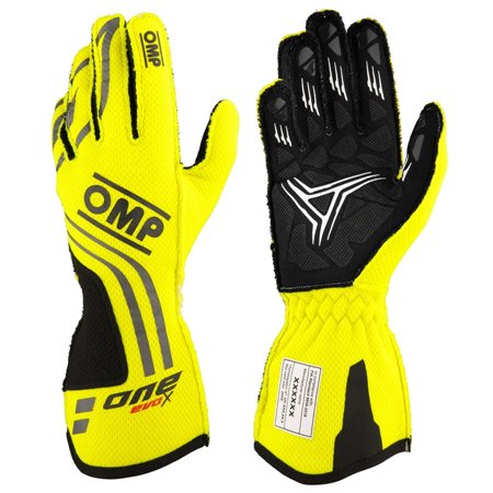 GUANTES OMP ONE EVO-X MY24 FIA 8856-2018 AMARILLO FLUO TALLA XS