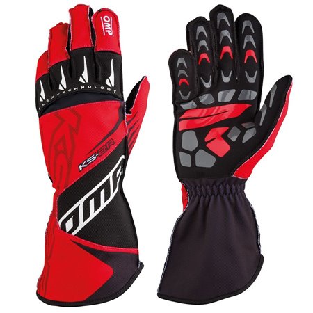 GUANTES OMP KART KS-2R ROJO/NEGRO TALLA L