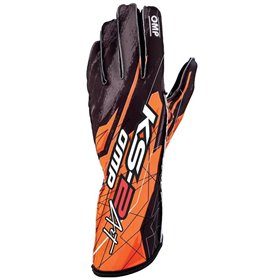 GUANTES OMP KART KS-2 ART NEGRO / NARANJA FLUO TALLA L