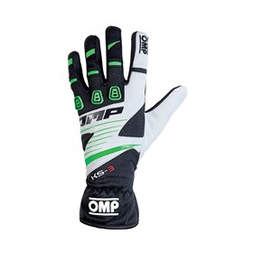 KS-3 GUANTES MY2018 NEGRO/BLANCO/VERDE TALLA XXS