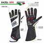 GUANTES OMP KS-1R  NEGRO/BLANCO/SILVER TALLA 4 - INFANTIL