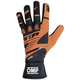 GUANTES OMP KART KS-3 NARANJA/NEGRO TALLA 6 (NI�OS)