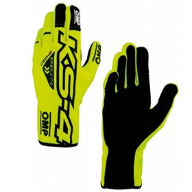 GUANTES OMP KART KS-4 AMARILLO/NEGRO TALLA L