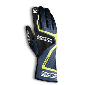 GUANTES OMP SPORT FIA 8856-2018 MY2025 NEGRO / FLUO AMARILLO TALLA XS