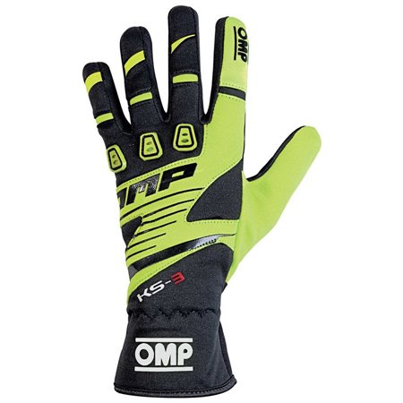 GUANTES OMP KART KS-3 AMARILLO/NEGRO TALLA S