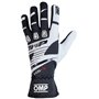 GUANTES OMP KART KS-3 NEGRO/BLANCO TALLA XXS