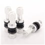 SET VALVULAS ALUMINIO V2 - SILVER + LOGO