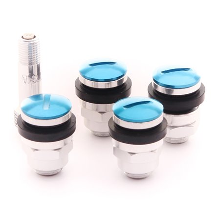 SET VALVULAS ALUMINIO JR V1 - BLUE