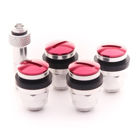 SET VALVULAS ALUMINIO JR V1 - RED