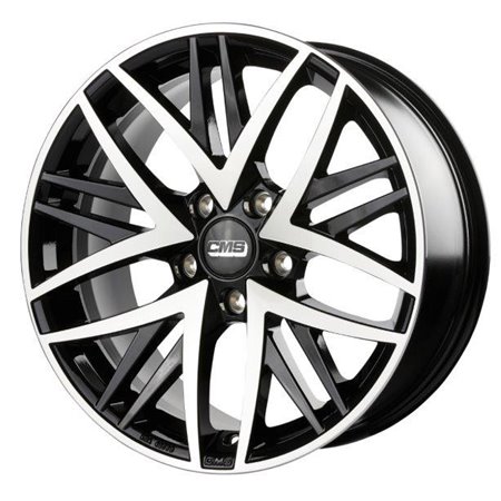 LLANTA CMS 8x18 ET30 5x112 66.5 NEGRO DIAMANTE BRILLANTE