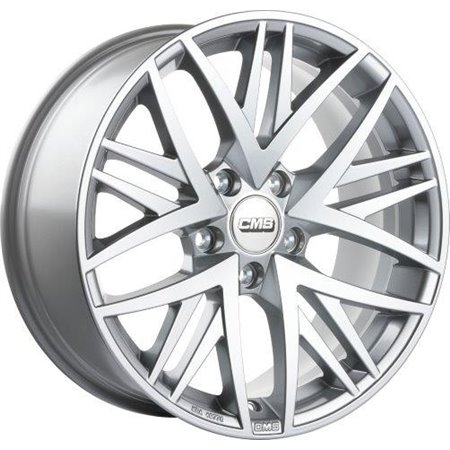 LLANTA CMS 8x18 ET30 5x112 66.5 PLATA CARRERA