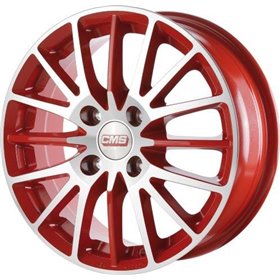 LLANTA CMS 6x14 ET35 4x98 58.1 ROJO DIAMANTE BRILLANTE
