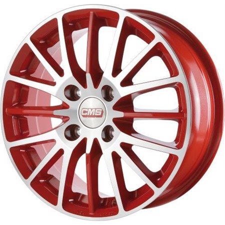 LLANTA CMS 6x14 ET35 4x98 58.1 ROJO DIAMANTE BRILLANTE