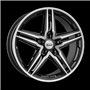 LLANTA CMS 9x18 ET52,5 5x112 66.5 BORDE NEGRO DIAMANTE BRILLANTE
