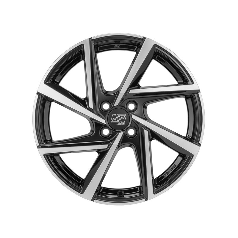 LLANTA CMS 7x17 ET40 5x108 63.4 NEGRO BRILLANTE COMPLETO