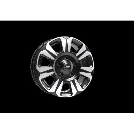 LLANTA CMS 7x17 ET50 4x100 67.2R BORDE NEGRO DIAMANTE BRILLANTE