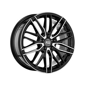 LLANTA CMS 7,5x18 ET25 5x112 66.5 NEGRO BRILLANTE COMPLETO