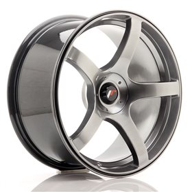 LLANTA JAPAN RACING JR23 17X8 ET40-45 BLANK NEGRO BRILLANTE W/MACHINED LIP