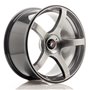 LLANTA JAPAN RACING JR23 17X8 ET40-45 BLANK NEGRO BRILLANTE W/MACHINED LIP