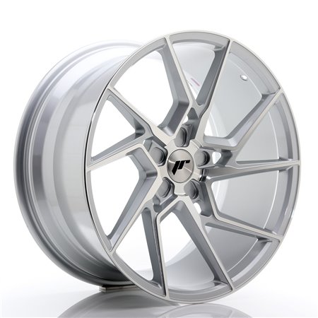 LLANTA JAPAN RACING JR23 20X10 ET38 5X120 HYPER SILVER W/MACHINED LIP
