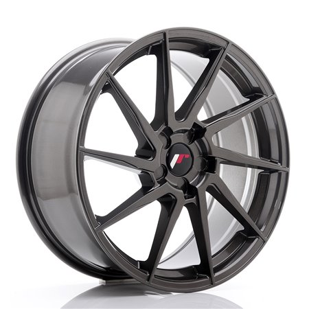 LLANTA JAPAN RACING JR28 17X8 ET40 5X112 NEGRO BRILLANTE MACHINED FACE