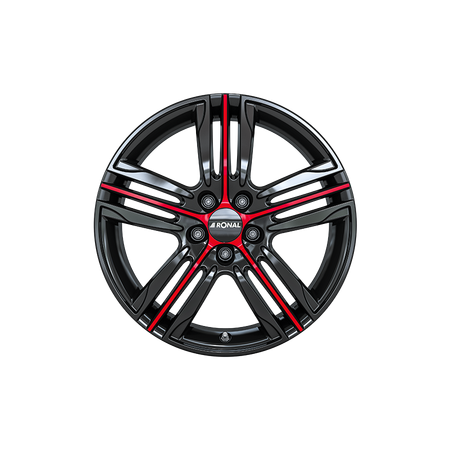 LLANTA RONAL R57 MCR 7.5X17 ET45 120X5 65.1 NEGRO-ROJO