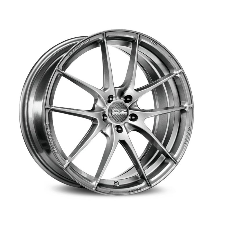 LLANTA OZ SUPERTURISMO LM 8x18 ET35 5x112 MATT RACE SILVER BLACK LETTERING KBA NAD