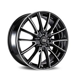 LLANTA MSW MSW 86 7.5x17 ET36 5x110 BLACK FULL POLISHED (GBFP) KBA NAD