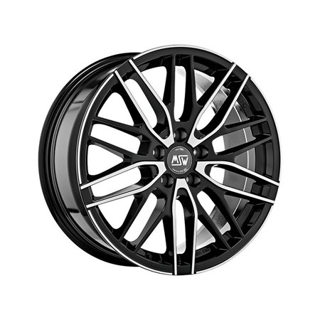 LLANTA MSW 72 8x18 5x108 ET 45 NEGRO BRILLANTE PULIDO