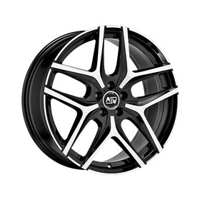 LLANTA MSW 40 9x20 5x112 ET 35 NEGRO BRILLANTE PULIDO