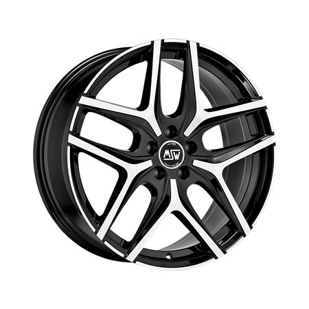 LLANTA MSW 40 9x20 5x112 ET 35 NEGRO BRILLANTE PULIDO
