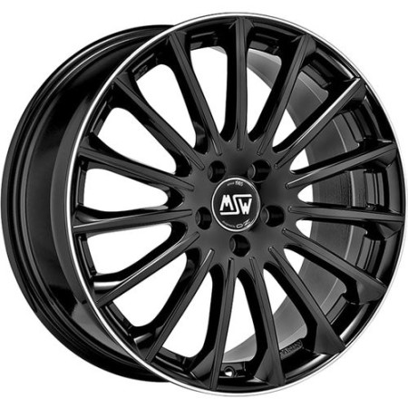 LLANTA OZ RACING MSW 30 9X19 ET44 5X112 NEGRO BRILLANTE+DIAMOND LIP