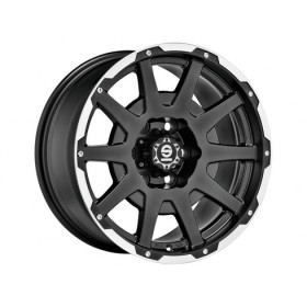 LLANTA SPARCO DAKAR 8,5x17 6x139,70 ET 25 NEGRO MATE LIP POLISHED+RIVETS
