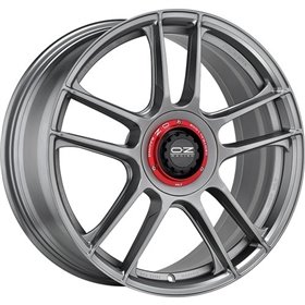 LLANTA OZ SUPERTURISMO GT 7x18 ET42 4x100 MATT BLACK RED LETTERING KBA VIA NAD