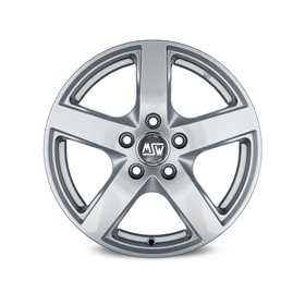 LLANTA OZ SUPERTURISMO DAKAR 9,5x21 ET55 5x130 MATT BLACK SILVER LETTERING KBA