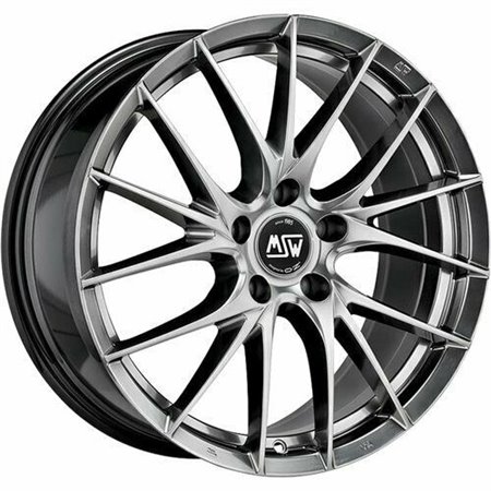 LLANTA RALLY RACING 8,5x19 5x108 ET 45 NEGRO BRILLANTE SILVER LETTERING