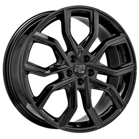LLANTA OZ RACING SUPERTURISMO DAKAR 9,5X22 ET45 5X112 NEGRO MATE SILVER LETTERING
