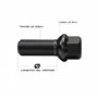 OMP SPEED JUEGO DE 4 TORNILLOS M14X1.25 CONICO LARGO 28MM LLAVE 17 COLOR NEGRO DIN 10.9