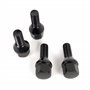 OMP SPEED JUEGO DE 4 TORNILLOS M14X1.5 CONICO LARGO 28MM LLAVE 17 COLOR NEGRO DIN 10.9