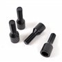 OMP SPEED JUEGO DE 4 TORNILLOS ALLEN M12X1.5 CONICO LARGO 26MM LLAVE 17/19 COLOR NEGRO DIN 10.9