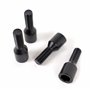 OMP SPEED JUEGO DE 4 TORNILLOS ALLEN M12X1.25 CONICO LARGO 26MM LLAVE 17/19 COLOR NEGRO DIN 10.9