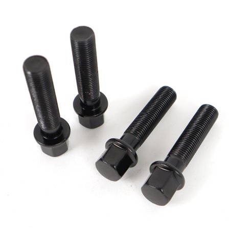 OMP SPEED JUEGO DE 4 TORNILLOS M14X1.5 PLANO LARGO 48MM LLAVE 17 COLOR NEGRO DIN 10.9
