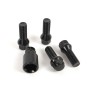 OMP SPEED JUEGO DE 4 TORNILLOS ANTIRROBO LLANTAS M14X1.5 CONICO LARGO 28/55MM LLAVE 17/19 COLOR NEGRO DIN 10.9