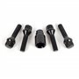 OMP SPEED JUEGO DE 4 TORNILLOS ANTIRROBO LLANTAS M12X1.25 CONICO LARGO 40/65MM LLAVE 17/19 COLOR NEGRO DIN 10.9