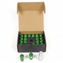 OMP SPEED JUEGO DE 20 TUERCAS DE ALUMINIO M12X1.25 LLAVE DE 19 LARGO 40MM COLOR VERDE DE ALUMINIO 7075