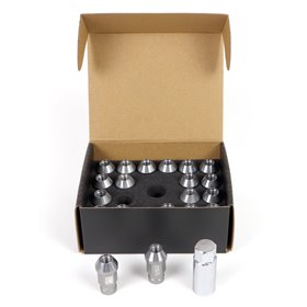 OMP SPEED JUEGO DE 20 TUERCAS DE ALUMINIO M12X1.5 LLAVE DE 19 LARGO 40MM COLOR GRIS DE ALUMINIO 7075