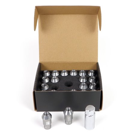OMP SPEED JUEGO DE 20 TUERCAS DE ALUMINIO M14X1.25 LLAVE DE 19 LARGO 40MM COLOR GRIS DE ALUMINIO 7075