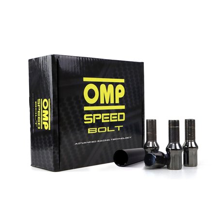 OMP SPEED JUEGO DE 20 TORNILLOS ACERO DE COLORES M14X1.5 LLAVE DE 17/19 LARGO 27MM COLOR GRIS Y MATERIAL DIN 10.9