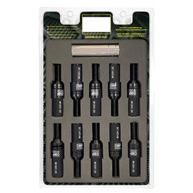OMP SPEED JUEGO DE 20 TORNILLOS CON PROTECTOR DE ALUMINIO DE COLORES M12X1.25 LLAVE DE 17-19 LARGO 28MM CON PROTECTOR NEGRO