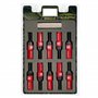 OMP SPEED JUEGO DE 20 TORNILLOS CON PROTECTOR DE ALUMINIO DE COLORES M14X1.25 LLAVE DE 17-19 LARGO 28MM CON PROTECTOR ROJO